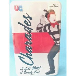 University Games CHARADES Family Game age 6+ 2 or more players New Sealed Tin